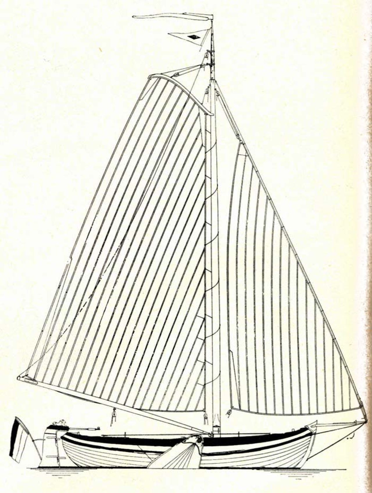 Het zeilplan van de 'Argo'
