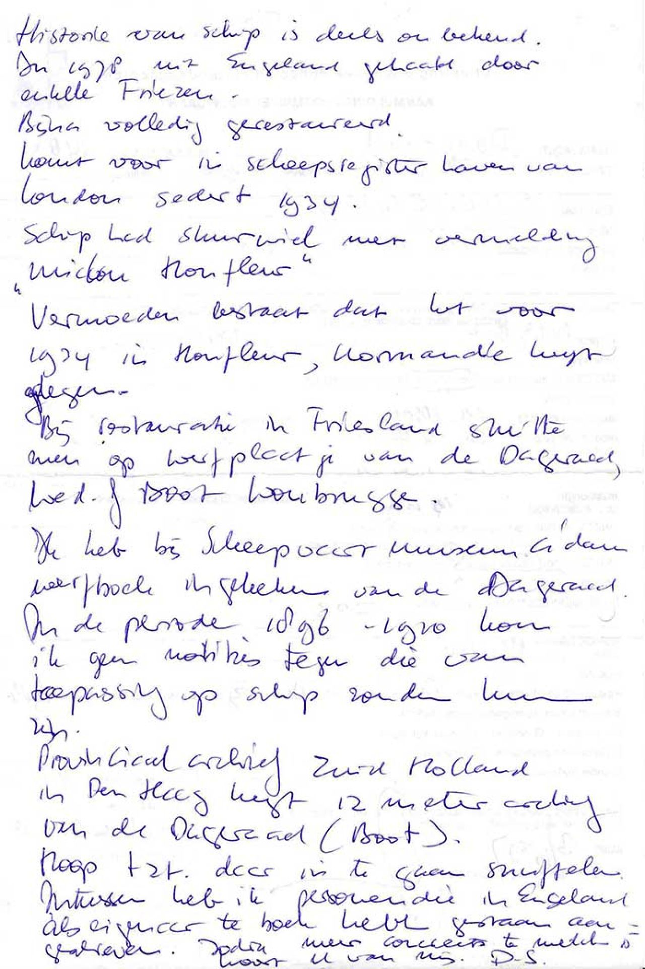Aantekeningen D. Sluis