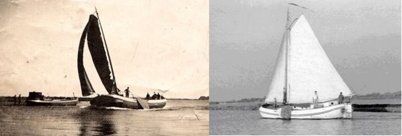 Links een foto uit de periode Oebele Visser en rechts een foto uit 1961 