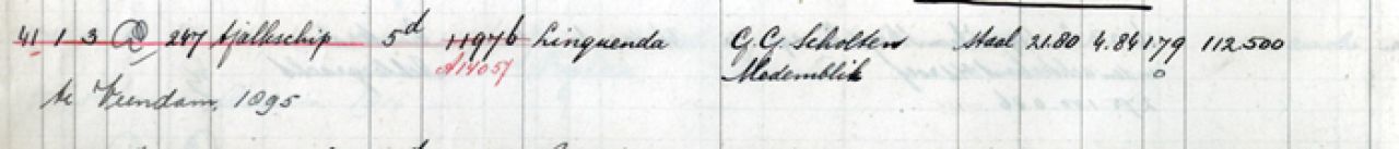 Originele registratie van dit schip bij het Maritiem Museum Rotterdam onder nummer: H1921_082