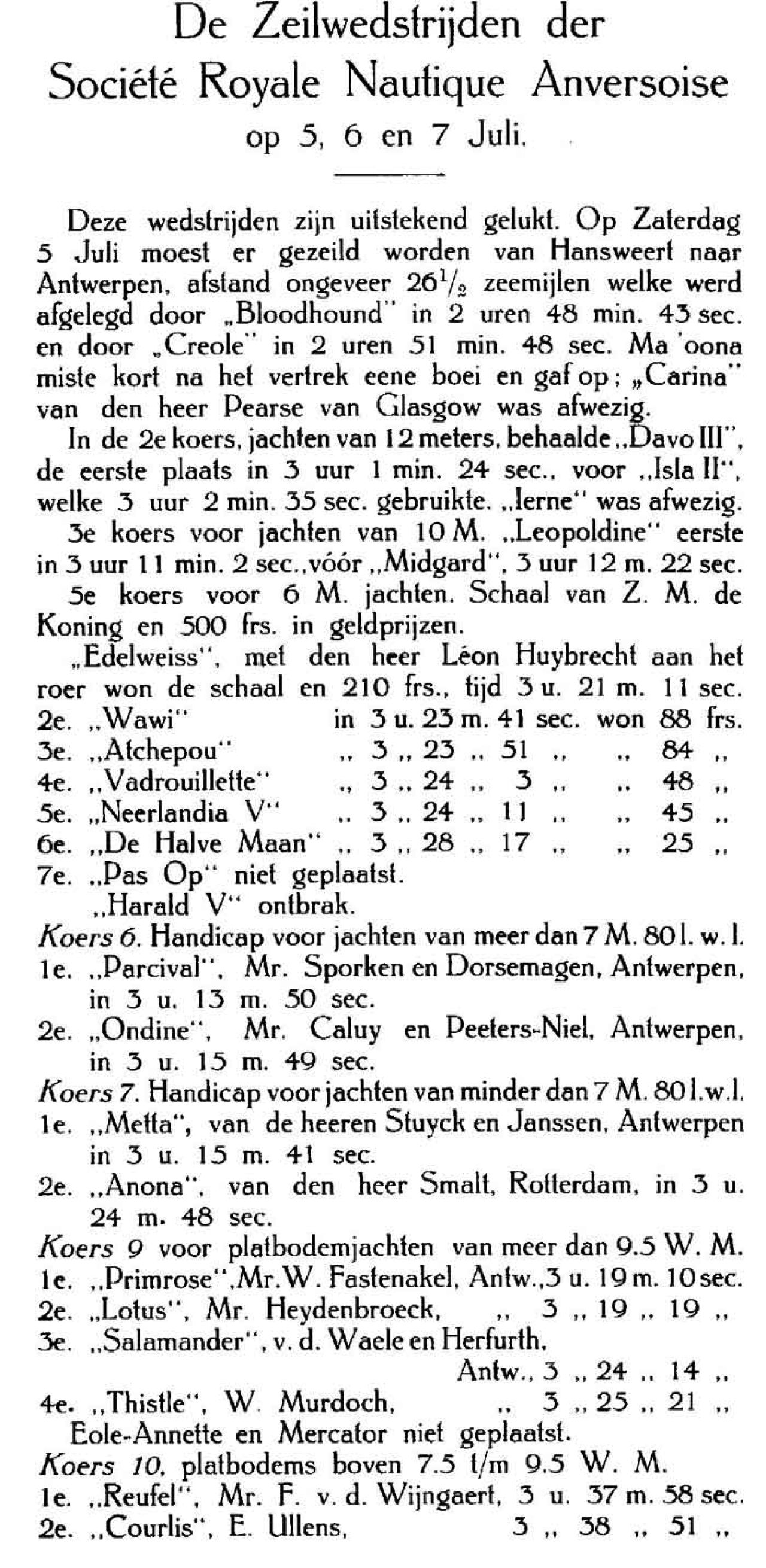 Jaarboekje 1913 van de KNMC/De Watersport