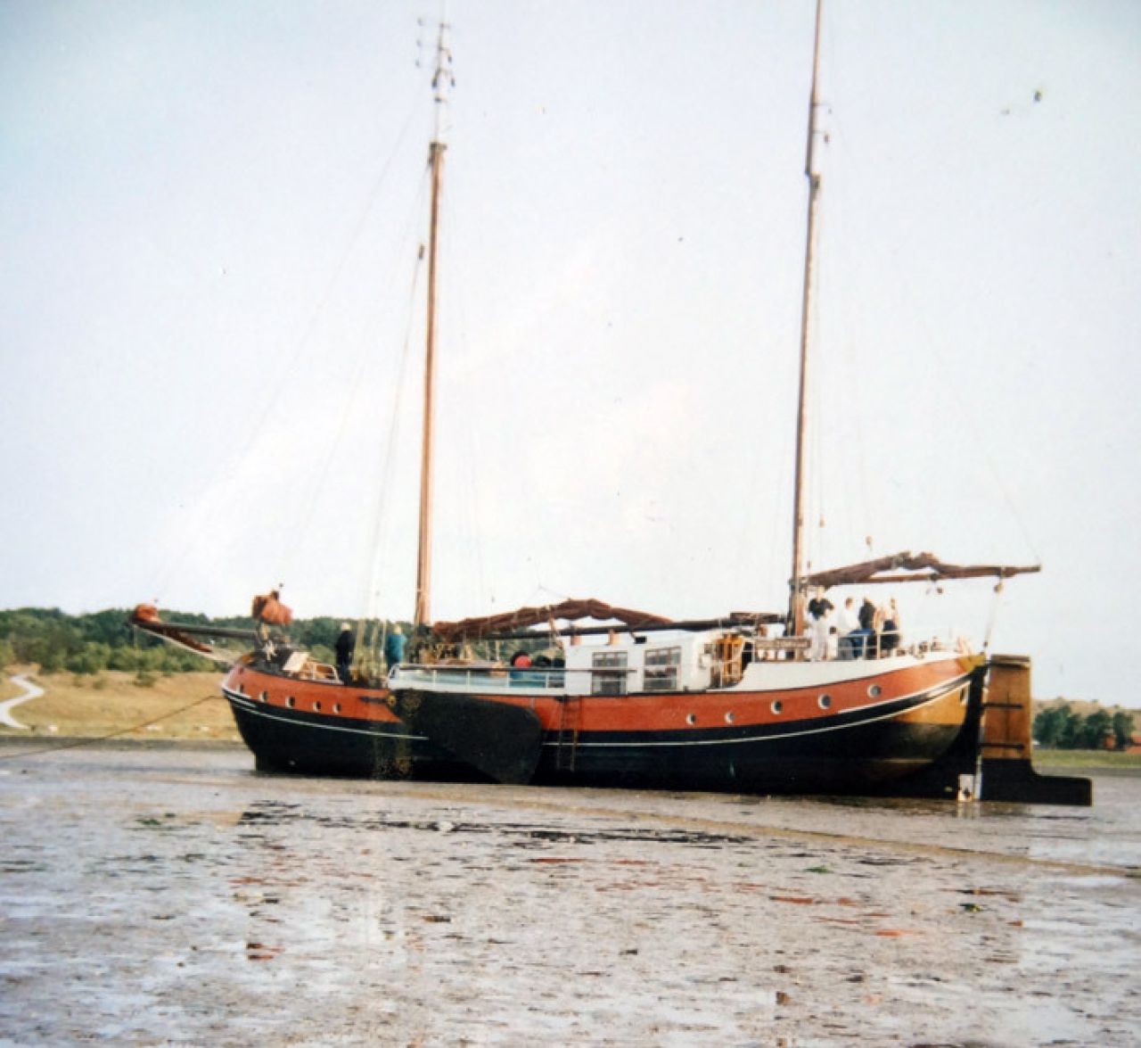 Droogvallen op het wad voor Vlieland