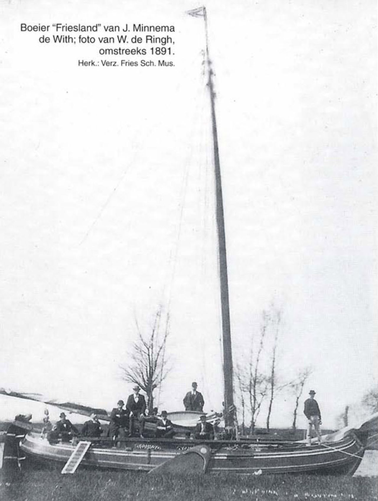De boeier Friesland van Jan Minnema de With, ca. 1891. (Foto: W. de Ringh, collectie: FSM)