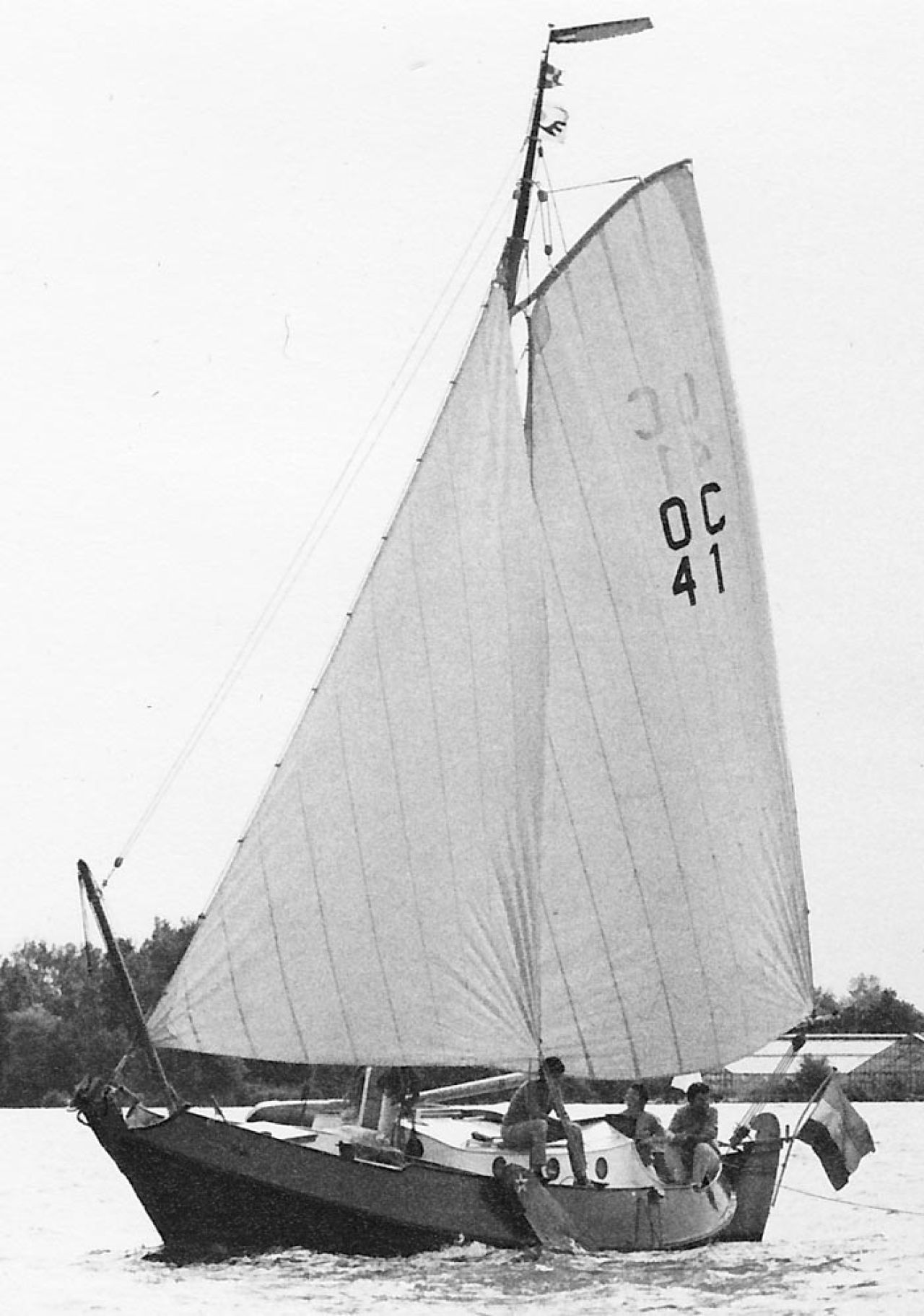 Foto Thierry Danz Philadelphia USA 1967 - De 'Adebar' met het oude zeil van de 'Albatros'