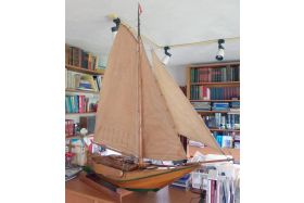 Model van de Hoogaars 'Banjaard' (plaq. 165), gebouwd door jachtbouwer Kooiman (?) uit Vinkeveen jaren-50.