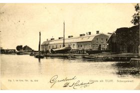 Scheepswerf Croles IJlst begin 1900 (collectie GtC)