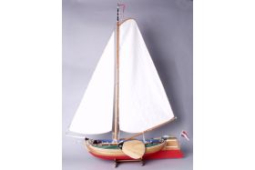 Scheepsmodel van de tjotter (fjouwer-acht) Albert en Nelly (plaq. 321), maker M. van Essen van 1993