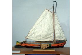 Volmodel van een zandaak. Gebouwd op basis van de scheepstekeningen.