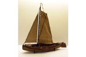 Volmodel van een Enterse Zomp in het Noordelijk Scheepvaartmuseum in Groningen