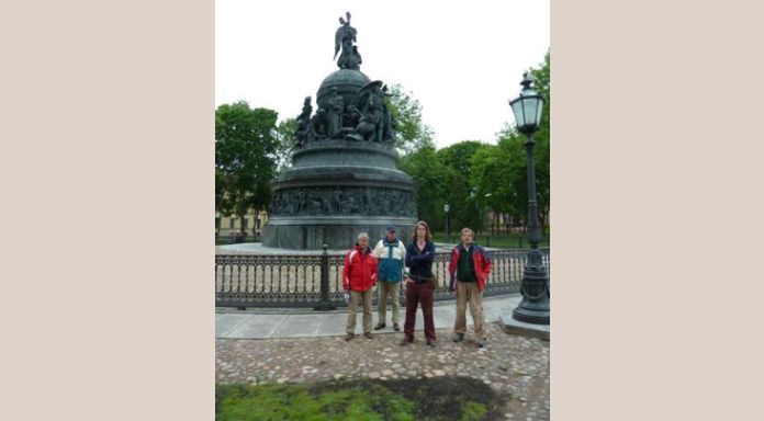 The so called team in front of the monument “1000 years Russia” (8 june)
