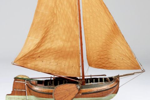 Model van een Fries jacht - maker W.H. Postma